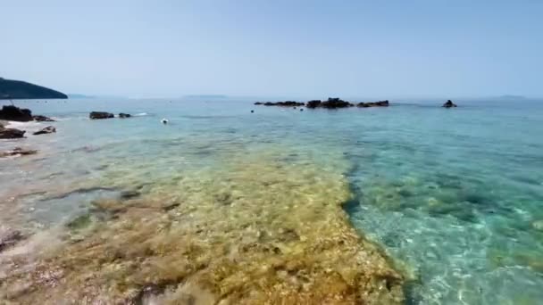 Albânia Praia Dhermi Perfeito Destino Férias Verão — Vídeo de Stock