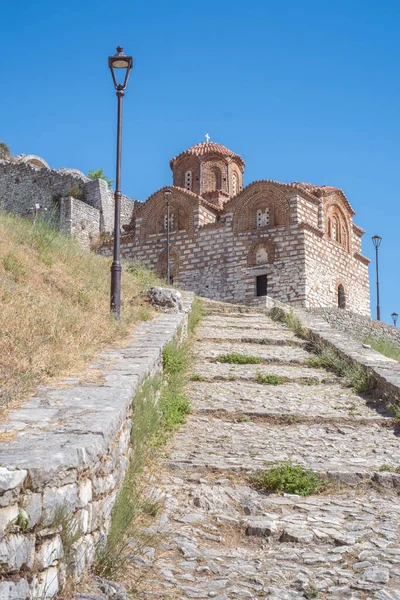 Arnavutluk Berat Şatosu Ndaki Tarihi Ortodoks Kilisesi Yüksek Kalite Fotoğraf - Stok İmaj