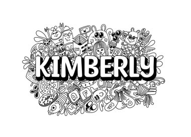 Kimberly 'nin el yapımı resimli karalama sanatı.