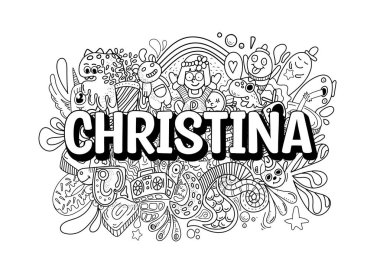 Christina için el yapımı resimli karalama sanatı. # doodle art.jpg