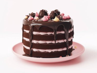 Çikolatalı doğum günü pastası.