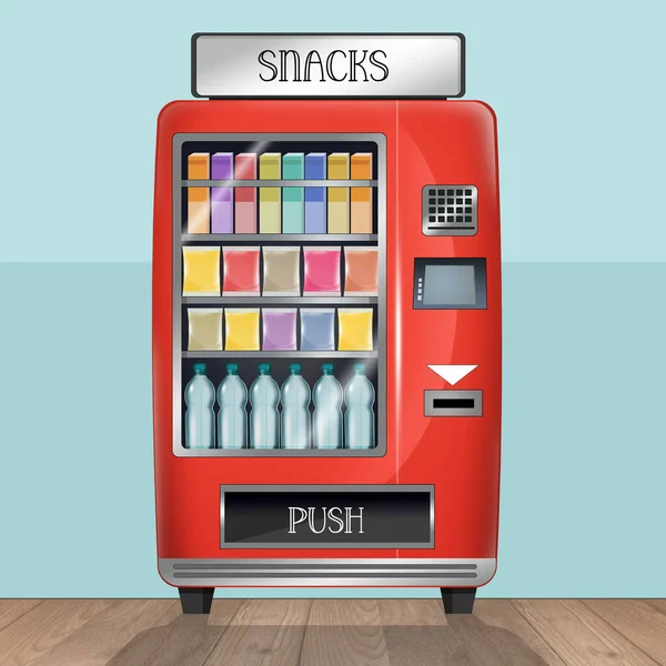 Ilustrace Prodejního Automatu Občerstvení — Stock fotografie