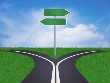 Yoldaki kavşak işaretinin çizimi