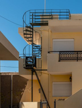 stairs with balconies in Greece