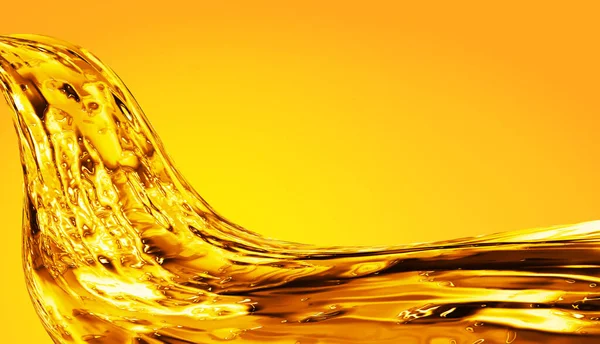 Golden oil liquid background. Golden wave on yellow background. For  projects with oil, honey, beer, shampoo, hygiene products, washing powder, cosmetics