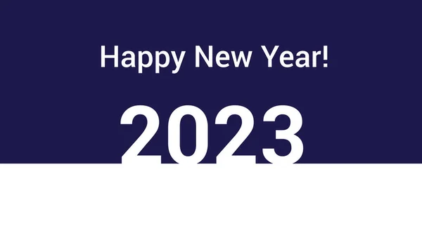 新年快乐2023 蓝白相间的横幅 — 图库矢量图片