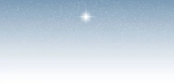 Kék Téli Háttér Csillag Betlehem Más Néven Karácsonyi Csillag — Stock Vector