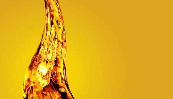 Нефть Золотой Жидкий Фон Золотая Волна Желтом Фоне Проектов Маслом — стоковое фото