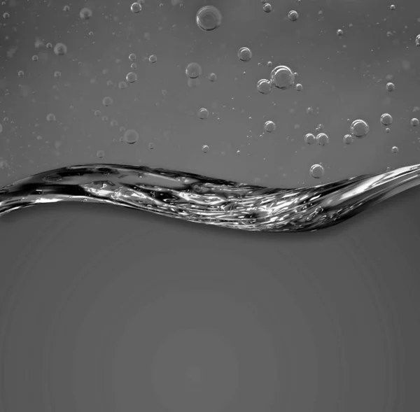 Oil wave and liquid with bubbles. Black and white. For adwiesting projects with oil