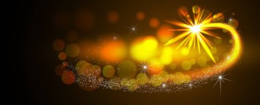  Parlak Yıldızlı Noel Altın Arkaplanı