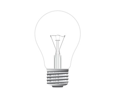 Ampul simgesi. grafik tasarımı için yaratıcı tasarım fikri.