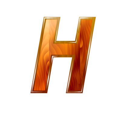 İzole edilmiş H harfinin gösterimi