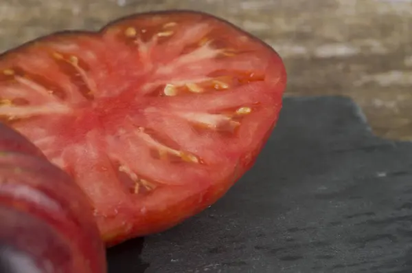 Nourriture Fraîche Nature Crue Bio Légumes Rouges Mûrs Tomate Agriculture — Photo