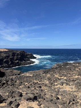 Güzel sahil manzarası, kanarya adaları