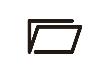 Doğrusal Belge Simgesi. Satır biçimi konsept şablonunda belge simgesi vektörü.