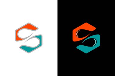 Letter S logo icon design template elements. Hexagon wave S letter logo design concept. Suitable for business and corporate identity.