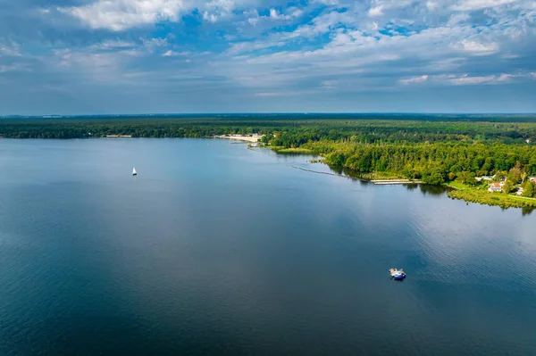 stock image AerialView of lake and national park Muggelsee in Germany