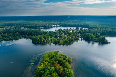AerialView of lake and national park Muggelsee in Germany