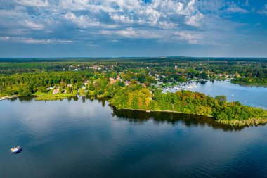 AerialView of lake and national park Muggelsee in Germany