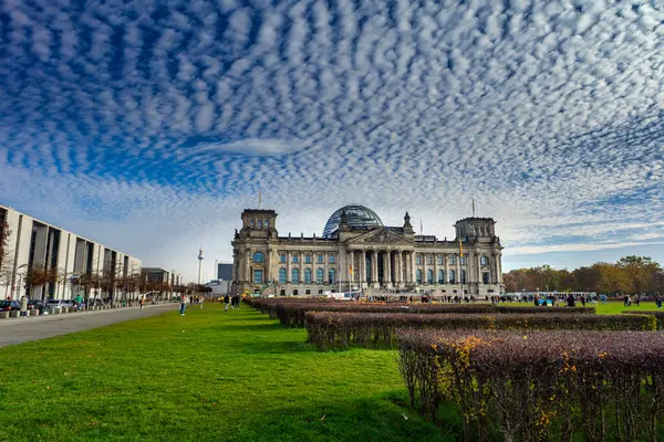 Берлін Німеччина 2023 Рейхстаг Будівля Bundestag Історична Едіфіца Берліні Ліцензійні Стокові Зображення
