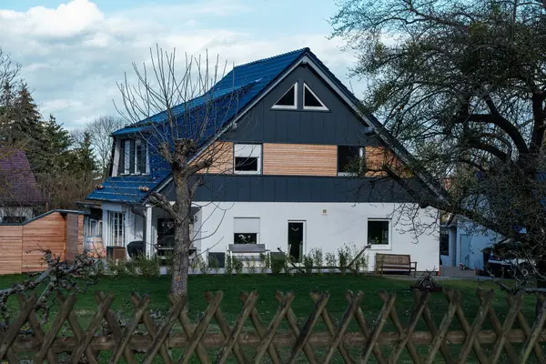德国图林根Bleicherode一个村庄的房屋 免版税图库照片