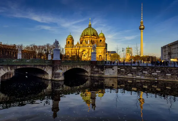 Берлин Германия Сентября 2023 Прекрасный Вид Исторический Берлинский Собор Berliner Стоковая Картинка