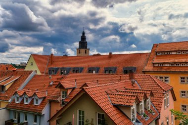 Sonderhausen Erfurt yakınlarındaki yaşlı Alman gotik kasabası. Tipik Alman mimarisi. Thuringen, Almanya.