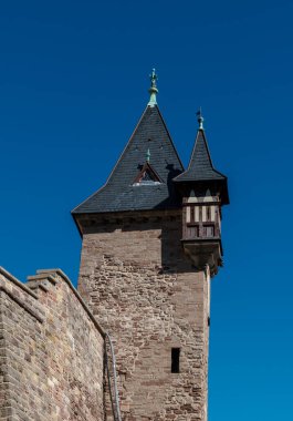 Wernigerode Şatosu, Almanya. Wernigerode Şatosu Harz dağlarında, Almanya