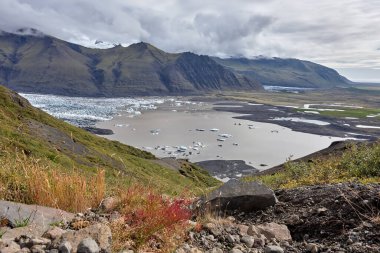 Manzara görkemli buzul Vatnajokull, doğa İzlanda