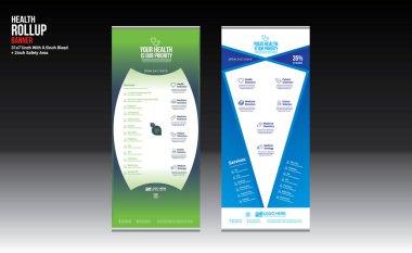 Sağlık vektörü doktor tıp firması kullanımı için pankart tasarımı