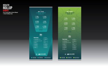 Sağlık vektörü doktor tıp firması kullanımı için pankart tasarımı