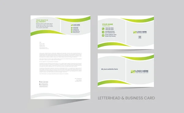 Vector Letterhead Business Card Any Kind Use — стоковый вектор