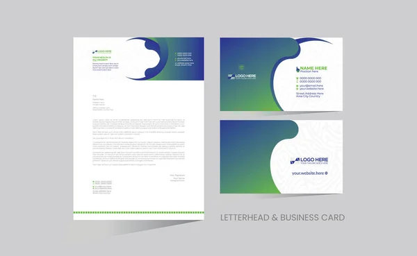 Vector Letterhead Business Card Any Kind Use — Διανυσματικό Αρχείο