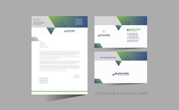 vector letterhead and business card for any kind of use