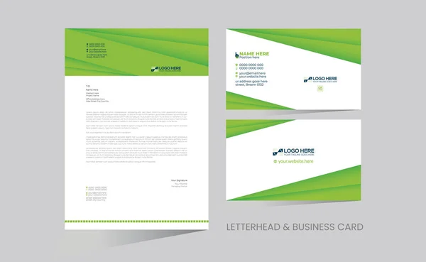 Vector Letterhead Business Card Any Kind Use — Stock Vector