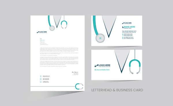 Vector Letterhead Business Card Any Kind Use — стоковый вектор