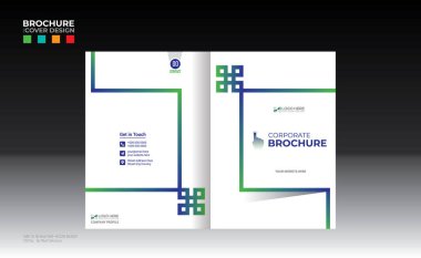 Herhangi bir kullanım için vektör broşürü kapağı tasarımı