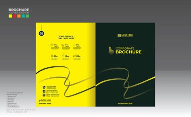 Şirket ve herhangi bir şirket için 5 renkli vektör kapağı tasarımı