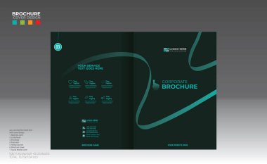 Şirket ve herhangi bir şirket kullanımı için 4 renkli vektör kapağı tasarımı