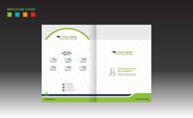 Şirket ve herhangi bir şirket kullanımı için 4 renkli vektör kapağı tasarımı