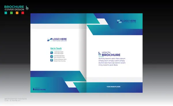 Herhangi bir kullanım için vektör broşürü kapağı tasarımı