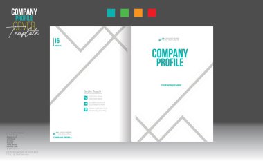 Şirket ve herhangi bir şirket kullanımı için 4 renkli vektör kapağı tasarımı