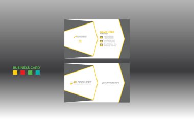 Şirket ve en iyi şirket kullanımı için vektör kartviziti tasarımı