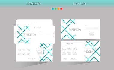 en iyi şirket kullanımı için vektör yapımı zarf ve kartpostal