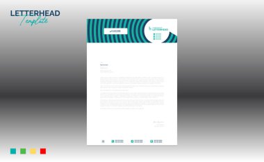 Şirket ve herhangi bir şirket için 4 renkli vektör antetli tasarımı