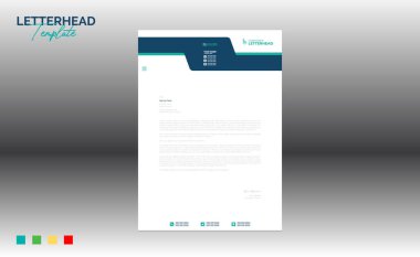 Şirket ve herhangi bir şirket için 4 renkli vektör antetli tasarımı