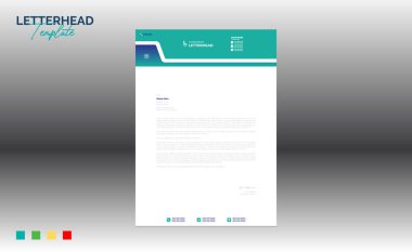 Şirket ve herhangi bir şirket için 4 renkli vektör antetli tasarımı