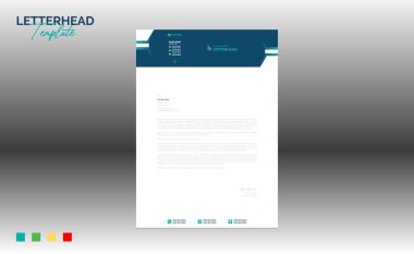 Şirket ve herhangi bir şirket için 4 renkli vektör antetli tasarımı