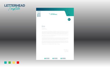 Şirket ve herhangi bir şirket için 4 renkli vektör antetli tasarımı