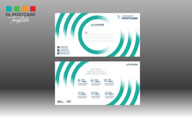 Davetiye ve herhangi bir kullanım için kartpostal tasarımı